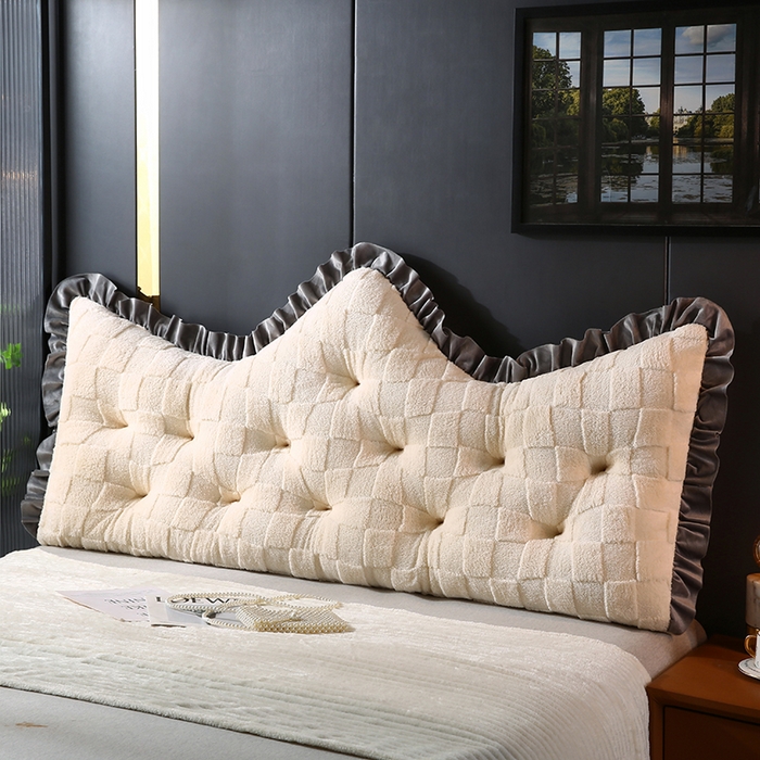 91家纺网 家纺一手货源 找家纺 （总）永光家居 2025新款塔芙绒皇冠靠背 床头靠垫抱枕榻榻米靠枕（专利款 不供多多）