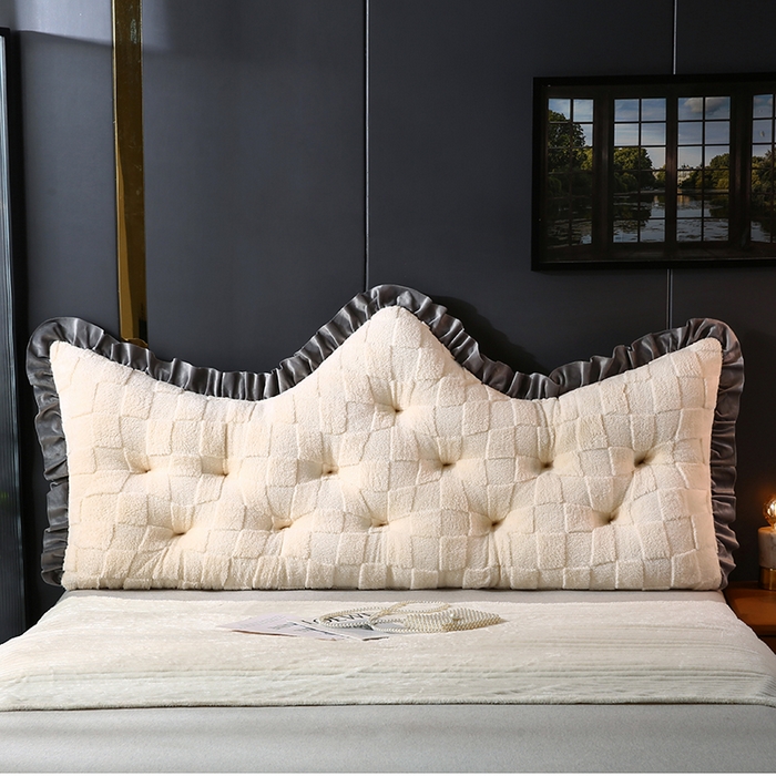 91家纺网 家纺一手货源 找家纺 （总）永光家居 2025新款塔芙绒皇冠靠背 床头靠垫抱枕榻榻米靠枕（专利款 不供多多）