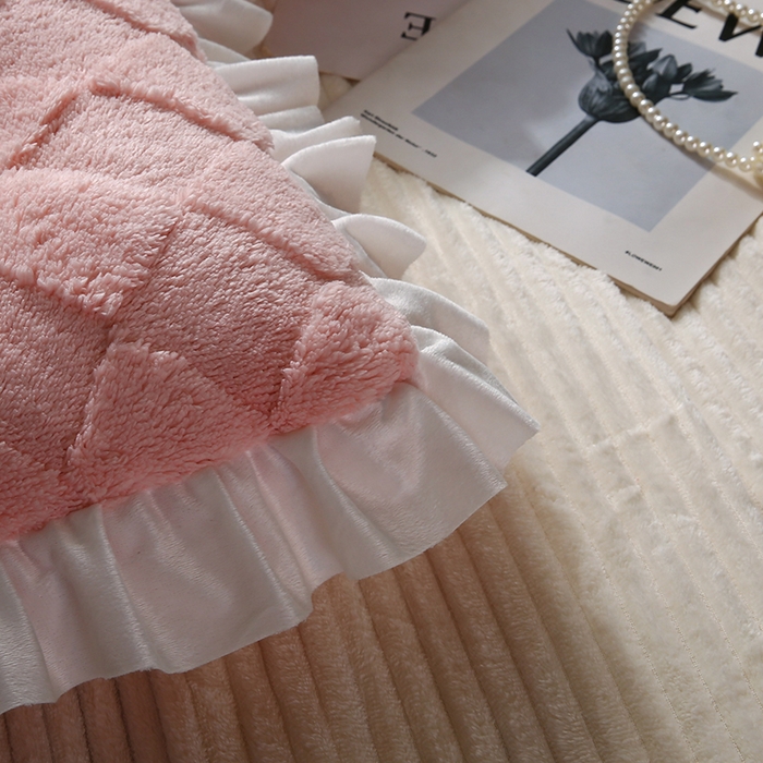 91家纺网 家纺一手货源 找家纺 永光家居 2025新款塔芙绒皇冠靠背 床头靠垫抱枕榻榻米靠枕（专利款 不供多多） 粉馨妍