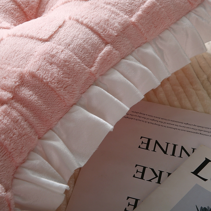 91家纺网 家纺一手货源 找家纺 永光家居 2025新款塔芙绒皇冠靠背 床头靠垫抱枕榻榻米靠枕（专利款 不供多多） 粉馨妍