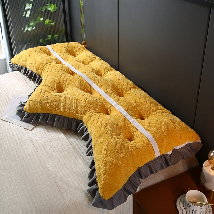91家纺网 家纺一手货源 找家纺 永光家居 2025新款塔芙绒皇冠靠背 床头靠垫抱枕榻榻米靠枕（专利款 不供多多） 黄灿阳