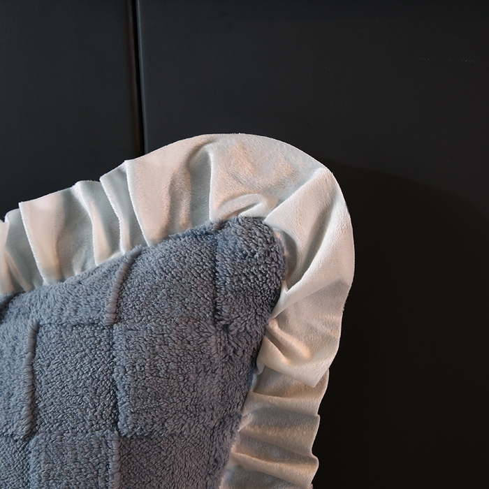 91家纺网 家纺一手货源 找家纺 永光家居 2025新款塔芙绒皇冠靠背 床头靠垫抱枕榻榻米靠枕（专利款 不供多多） 灰雅韵