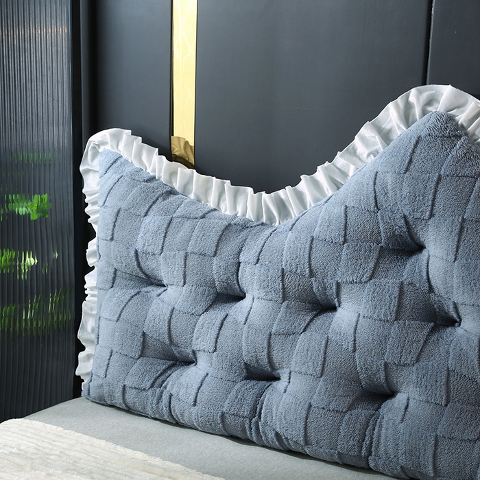 91家纺网 家纺一手货源 找家纺 永光家居 2025新款塔芙绒皇冠靠背 床头靠垫抱枕榻榻米靠枕（专利款 不供多多） 灰雅韵
