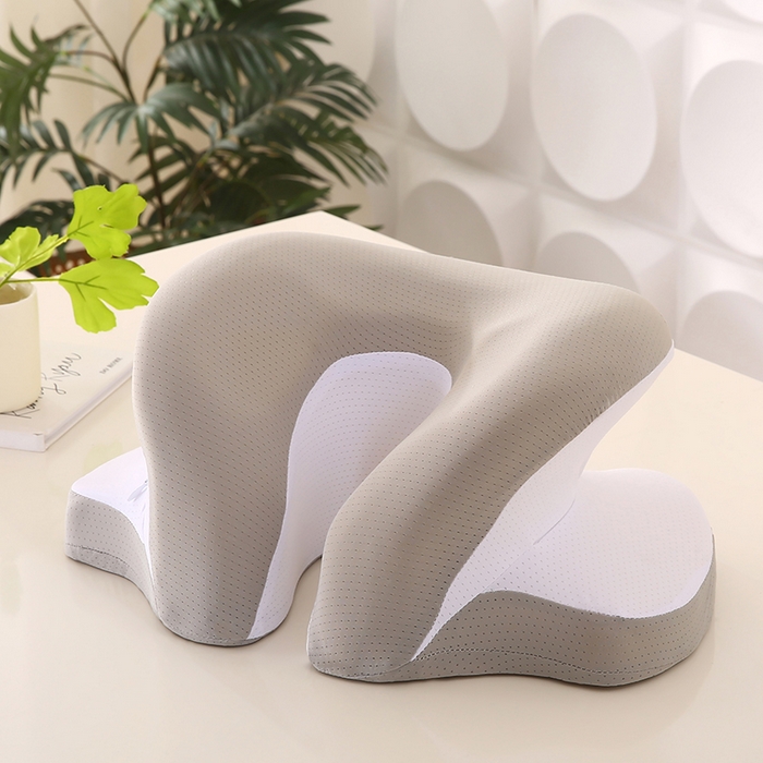 91家纺网 家纺一手货源 找家纺 （总）永光家居 2025新款匠心蝴蝶U型凉感午睡枕 记忆棉趴睡枕午休枕（不供多多）