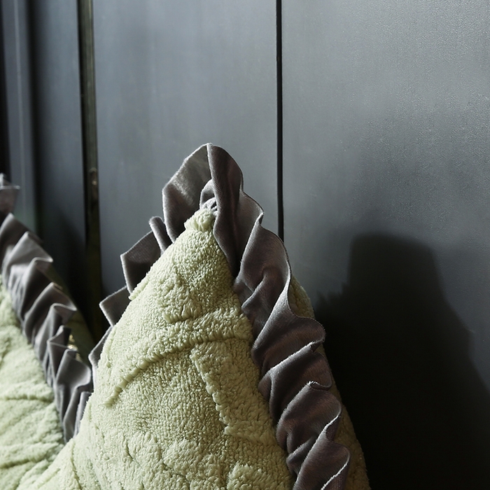 91家纺网 家纺一手货源 找家纺 永光家居 2025新款塔芙绒皇冠靠背 床头靠垫抱枕榻榻米靠枕（专利款 不供多多） 绿恬然