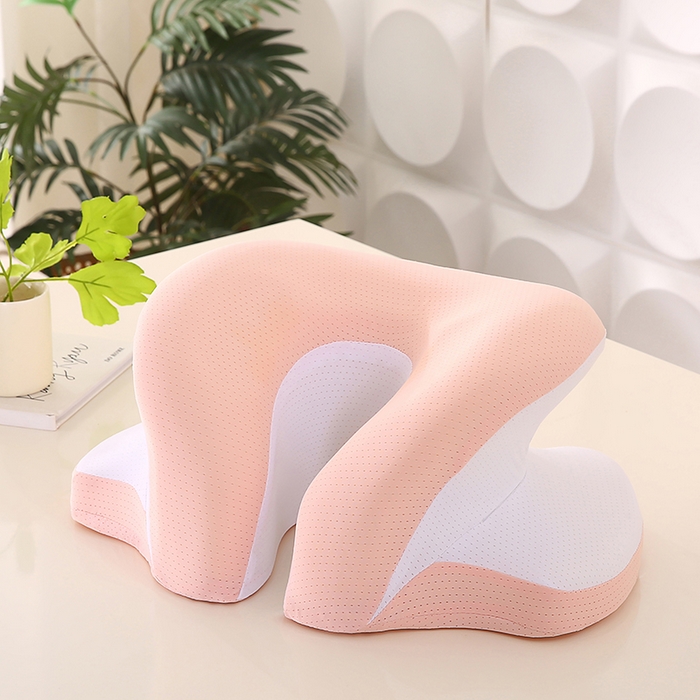 91家纺网 家纺一手货源 找家纺 （总）永光家居 2025新款匠心蝴蝶U型凉感午睡枕 记忆棉趴睡枕午休枕（不供多多）