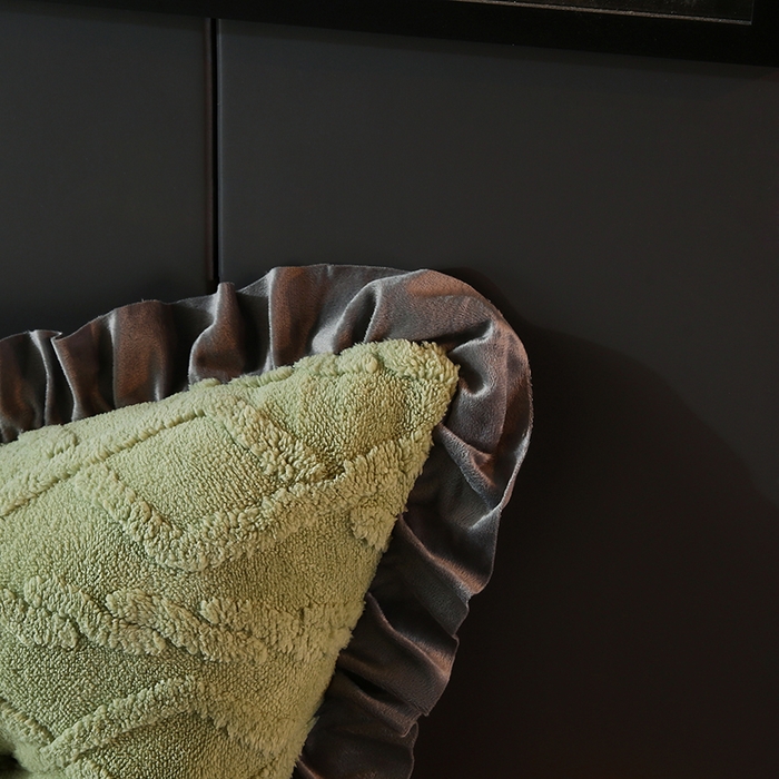 91家纺网 家纺一手货源 找家纺 永光家居 2025新款塔芙绒皇冠靠背 床头靠垫抱枕榻榻米靠枕（专利款 不供多多） 绿恬然