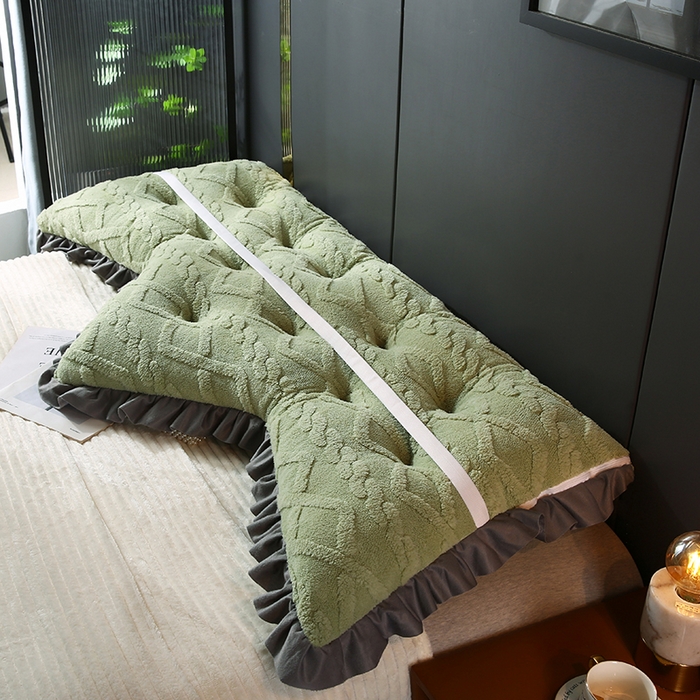 91家纺网 家纺一手货源 找家纺 永光家居 2025新款塔芙绒皇冠靠背 床头靠垫抱枕榻榻米靠枕（专利款 不供多多） 绿恬然
