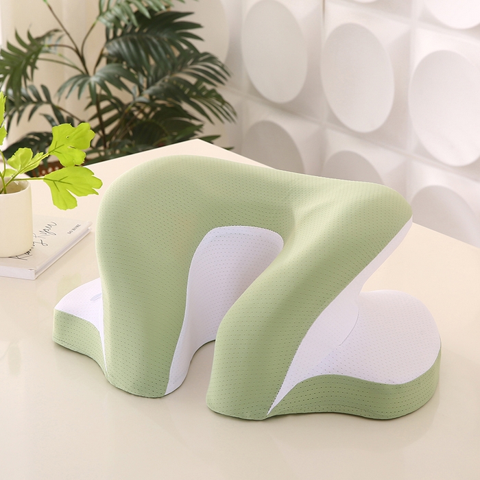 91家纺网 家纺一手货源 找家纺 （总）永光家居 2025新款匠心蝴蝶U型凉感午睡枕 记忆棉趴睡枕午休枕（不供多多）