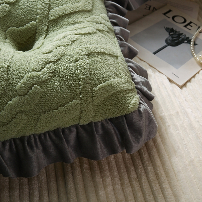 91家纺网 家纺一手货源 找家纺 永光家居 2025新款塔芙绒皇冠靠背 床头靠垫抱枕榻榻米靠枕（专利款 不供多多） 绿恬然