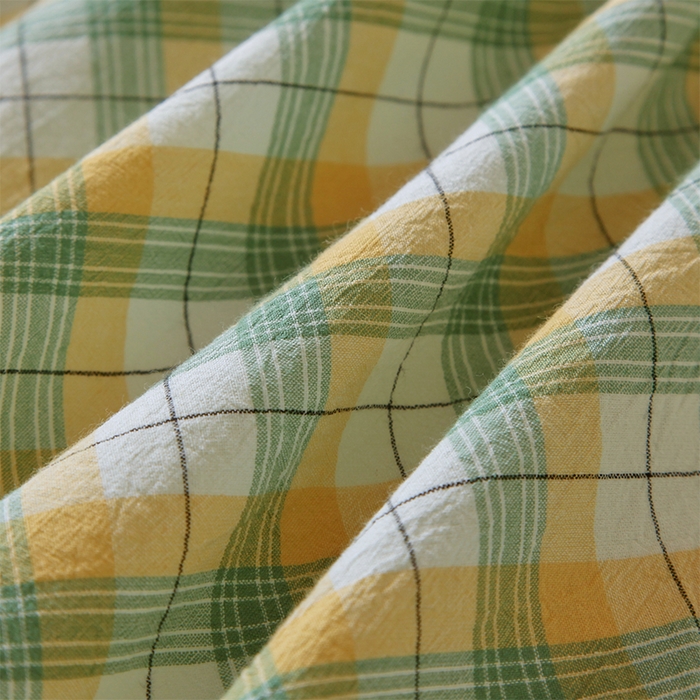 91家纺网 家纺一手货源 找家纺 春皖家纺 2025新款学生季全棉纯棉色织AB版水洗棉单品系列-单床单 床单单件 栗木-芒格