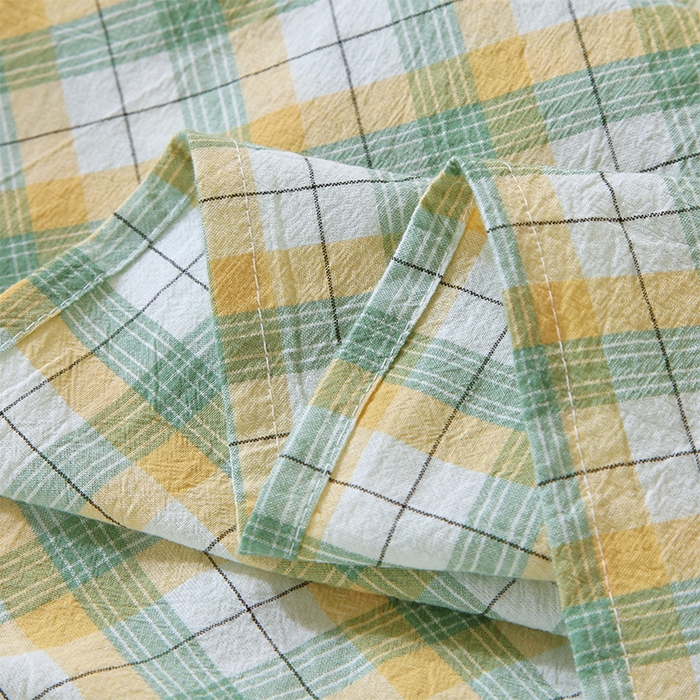 91家纺网 家纺一手货源 找家纺 春皖家纺 2025新款学生季全棉纯棉色织AB版水洗棉单品系列-单床单 床单单件 栗木-芒格