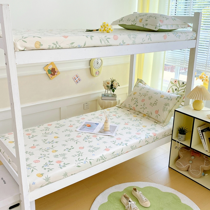 91家纺网 家纺一手货源 找家纺 （总）春皖家纺 2025新款学生季全棉纯棉13070印花单床笠 床笠单件