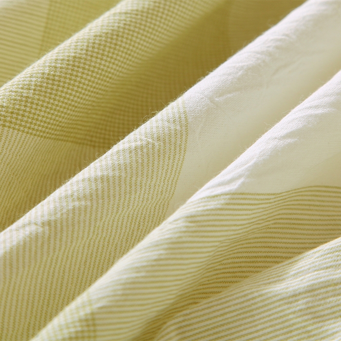 91家纺网 家纺一手货源 找家纺 春皖家纺 2025新款学生季全棉纯棉色织AB版水洗棉单品系列-单床单 床单单件 素雅-芳绿