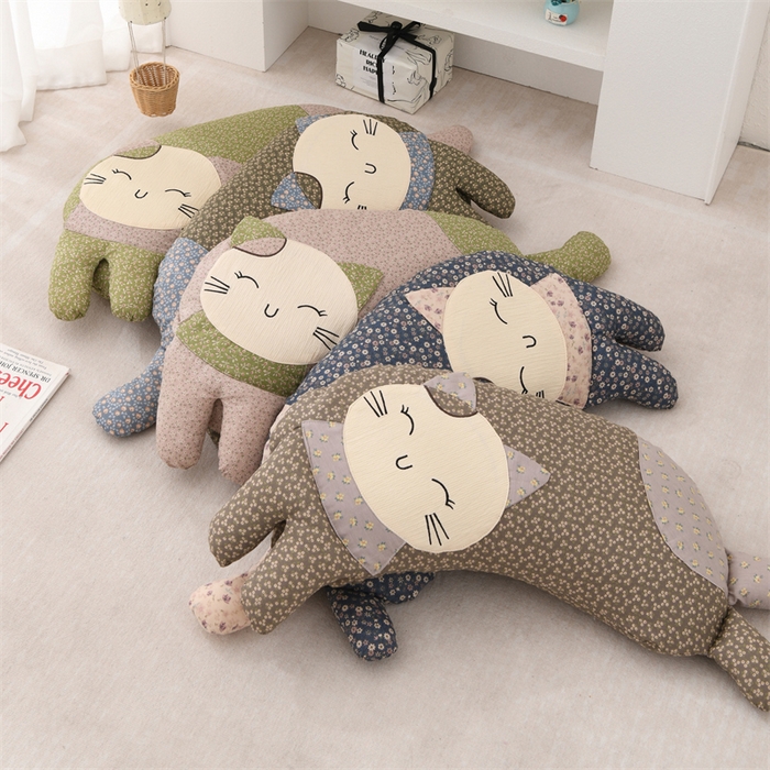 91家纺网 家纺一手货源 找家纺 芯洲 2025新款幸福喵全棉纯棉荞麦壳枕枕头枕芯 组合图（仅展示） 30x60cm/只