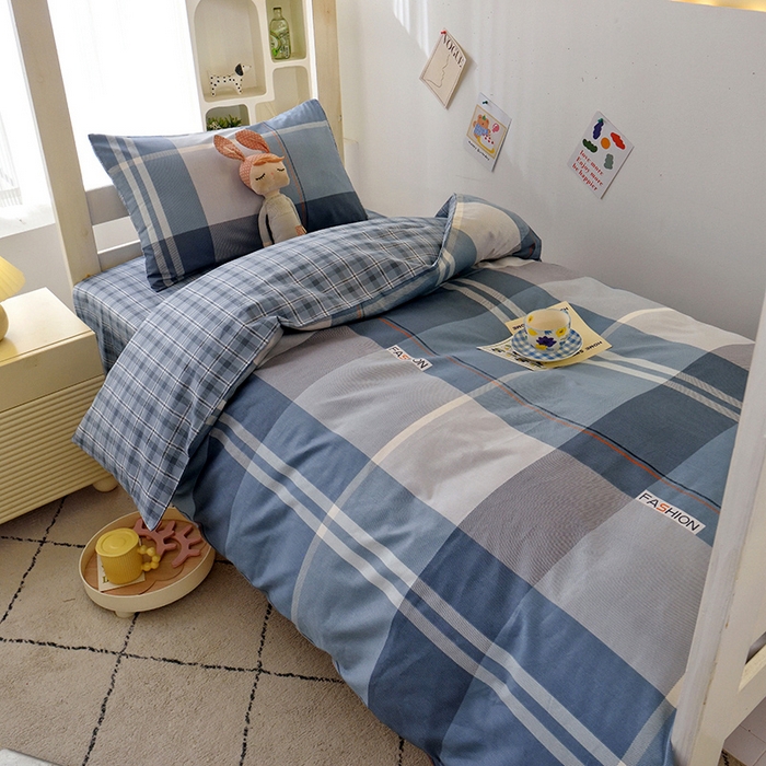 91家纺网 家纺一手货源 找家纺 （总）水妙家纺 2025新款A类全棉学生宿舍二合一子母被海绵床垫六件套床单五件套纯棉三件套可定制