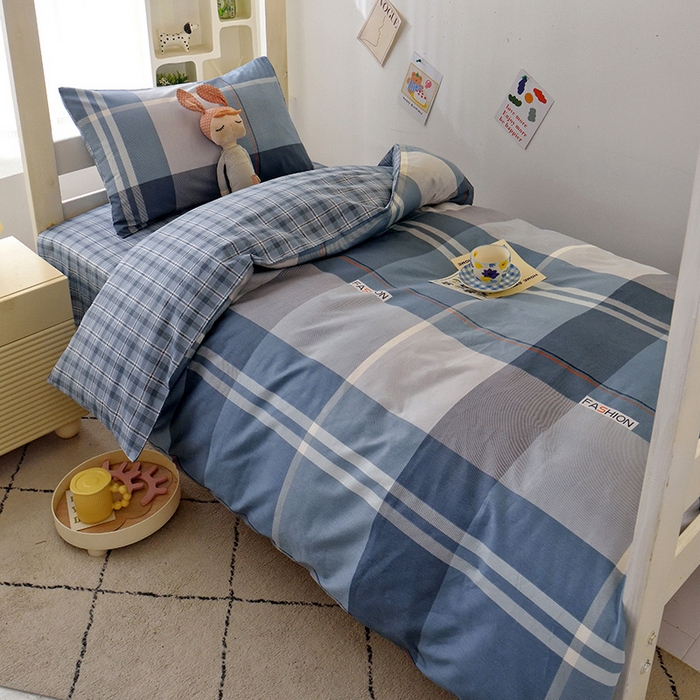 91家纺网 家纺一手货源 找家纺 （总）水妙家纺 2025新款A类全棉学生宿舍二合一子母被海绵床垫六件套床单五件套纯棉三件套可定制