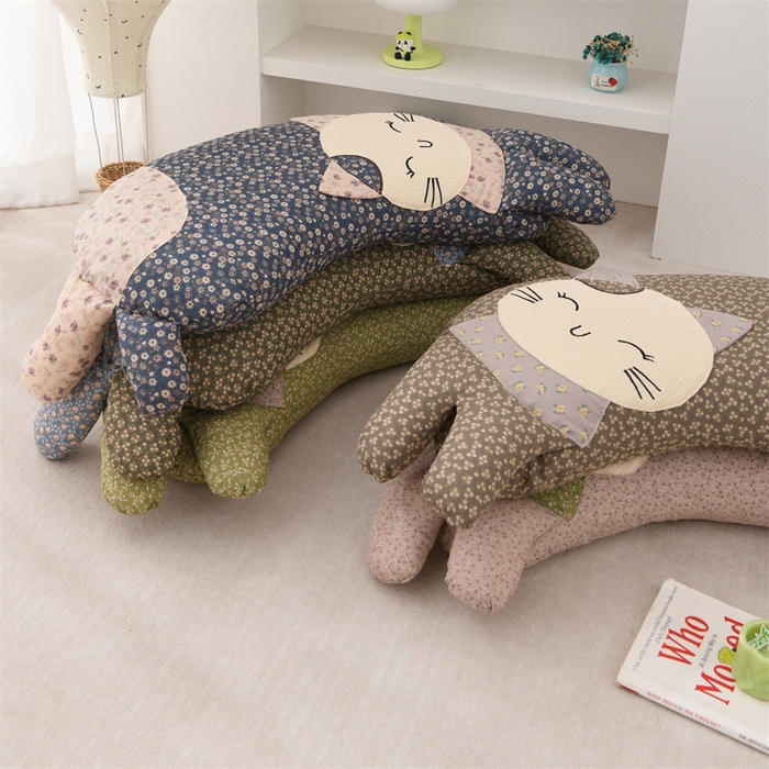 91家纺网 家纺一手货源 找家纺 芯洲 2025新款幸福喵全棉纯棉荞麦壳枕枕头枕芯 组合图（仅展示） 30x60cm/只