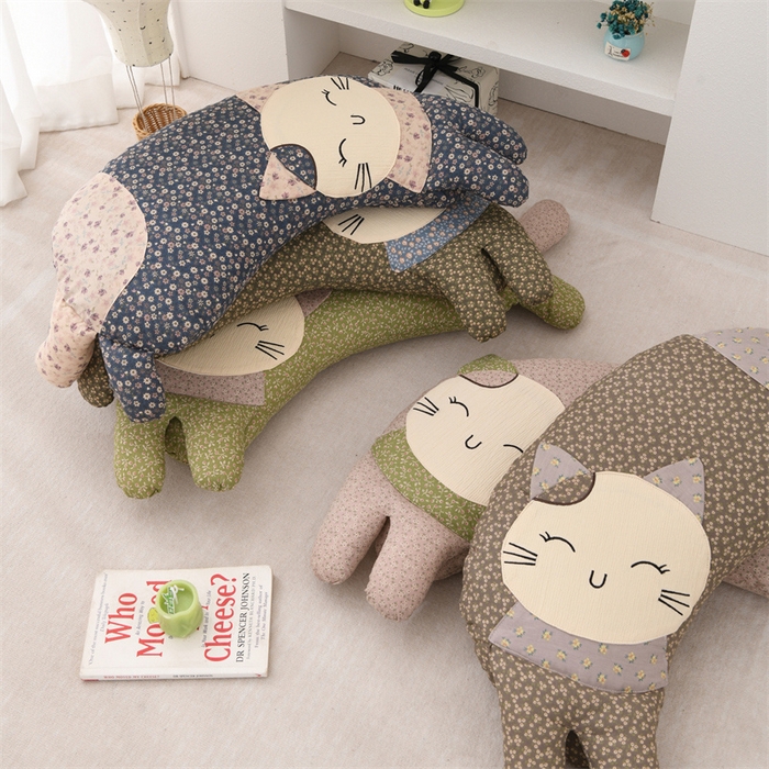 91家纺网 家纺一手货源 找家纺 芯洲 2025新款幸福喵全棉纯棉荞麦壳枕枕头枕芯 组合图（仅展示） 30x60cm/只