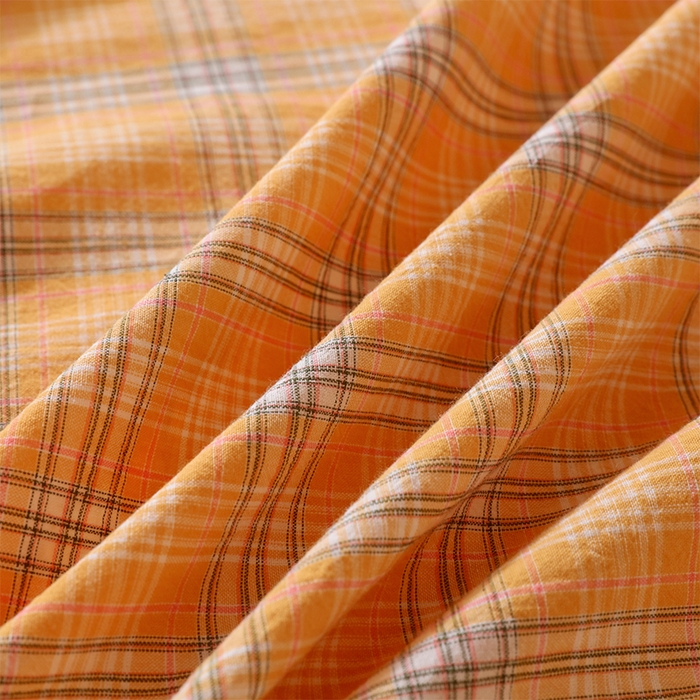 91家纺网 家纺一手货源 找家纺 春皖家纺 2025新款学生季全棉纯棉色织AB版水洗棉单品系列-单床单 床单单件 素雅-黄条