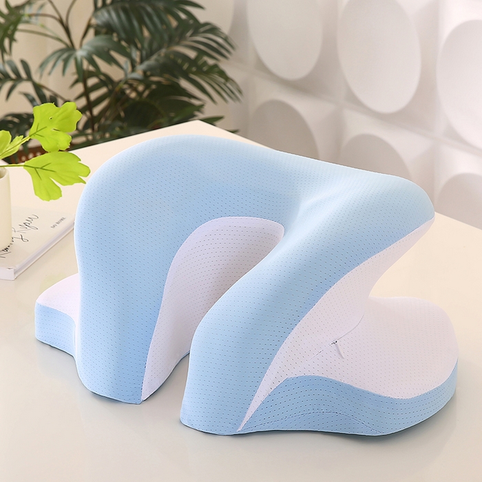 91家纺网 家纺一手货源 找家纺 （总）永光家居 2025新款匠心蝴蝶U型凉感午睡枕 记忆棉趴睡枕午休枕（不供多多）