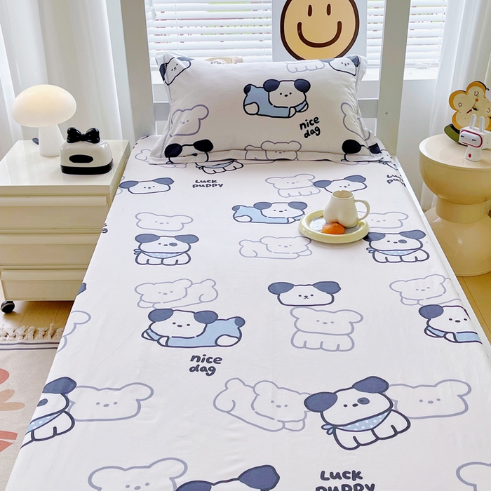 91家纺网 家纺一手货源 找家纺 春皖家纺 2025新款学生季全棉纯棉13070印花单床笠 床笠单件 汪来运转