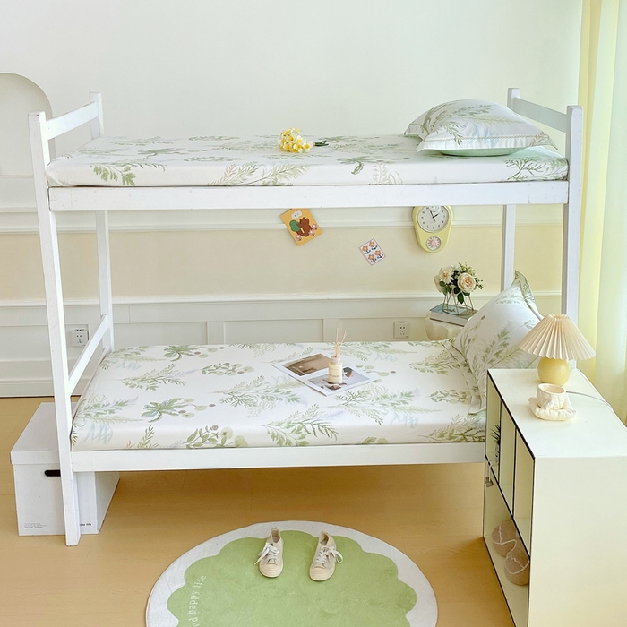 91家纺网 家纺一手货源 找家纺 春皖家纺 2025新款学生季全棉纯棉13070印花单床笠 床笠单件 仙草绮梦