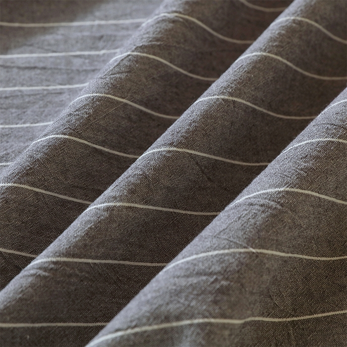 91家纺网 家纺一手货源 找家纺 春皖家纺 2025新款学生季全棉纯棉色织AB版水洗棉单品系列-单床单 床单单件 素雅-灰条