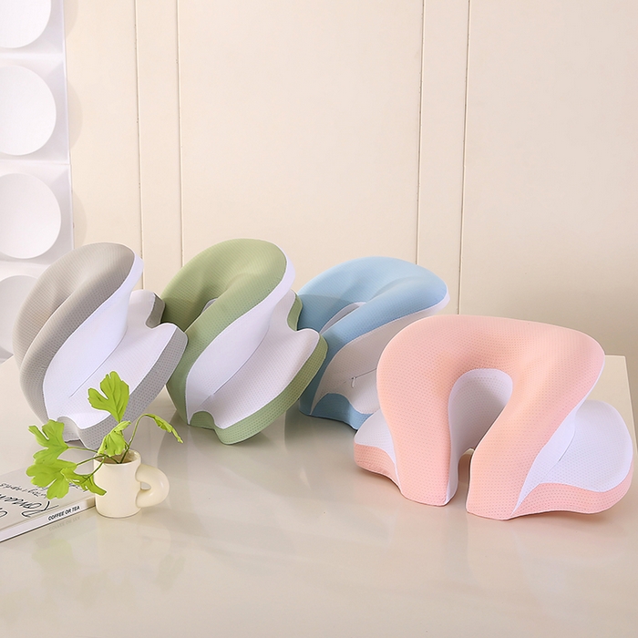 91家纺网 家纺一手货源 找家纺 永光家居 2025新款匠心蝴蝶U型凉感午睡枕 记忆棉趴睡枕午休枕（不供多多） 组合图仅供参考