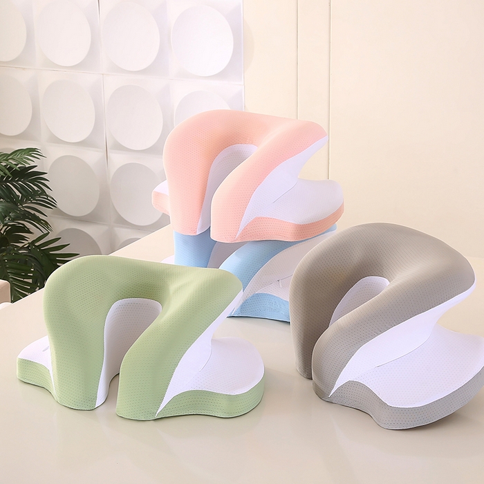 91家纺网 家纺一手货源 找家纺 永光家居 2025新款匠心蝴蝶U型凉感午睡枕 记忆棉趴睡枕午休枕（不供多多） 组合图仅供参考