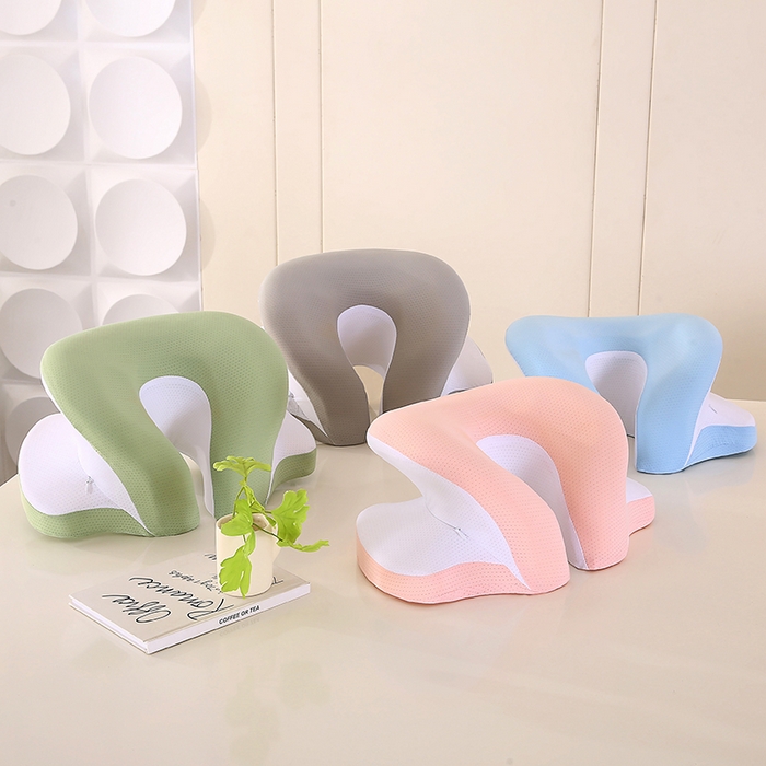 91家纺网 家纺一手货源 找家纺 永光家居 2025新款匠心蝴蝶U型凉感午睡枕 记忆棉趴睡枕午休枕（不供多多） 组合图仅供参考