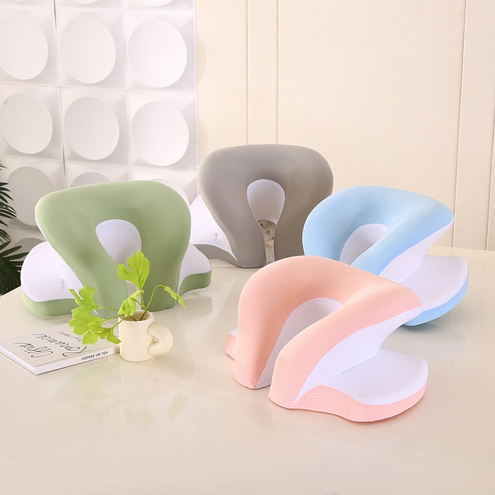 91家纺网 家纺一手货源 找家纺 永光家居 2025新款匠心蝴蝶U型凉感午睡枕 记忆棉趴睡枕午休枕（不供多多） 组合图仅供参考