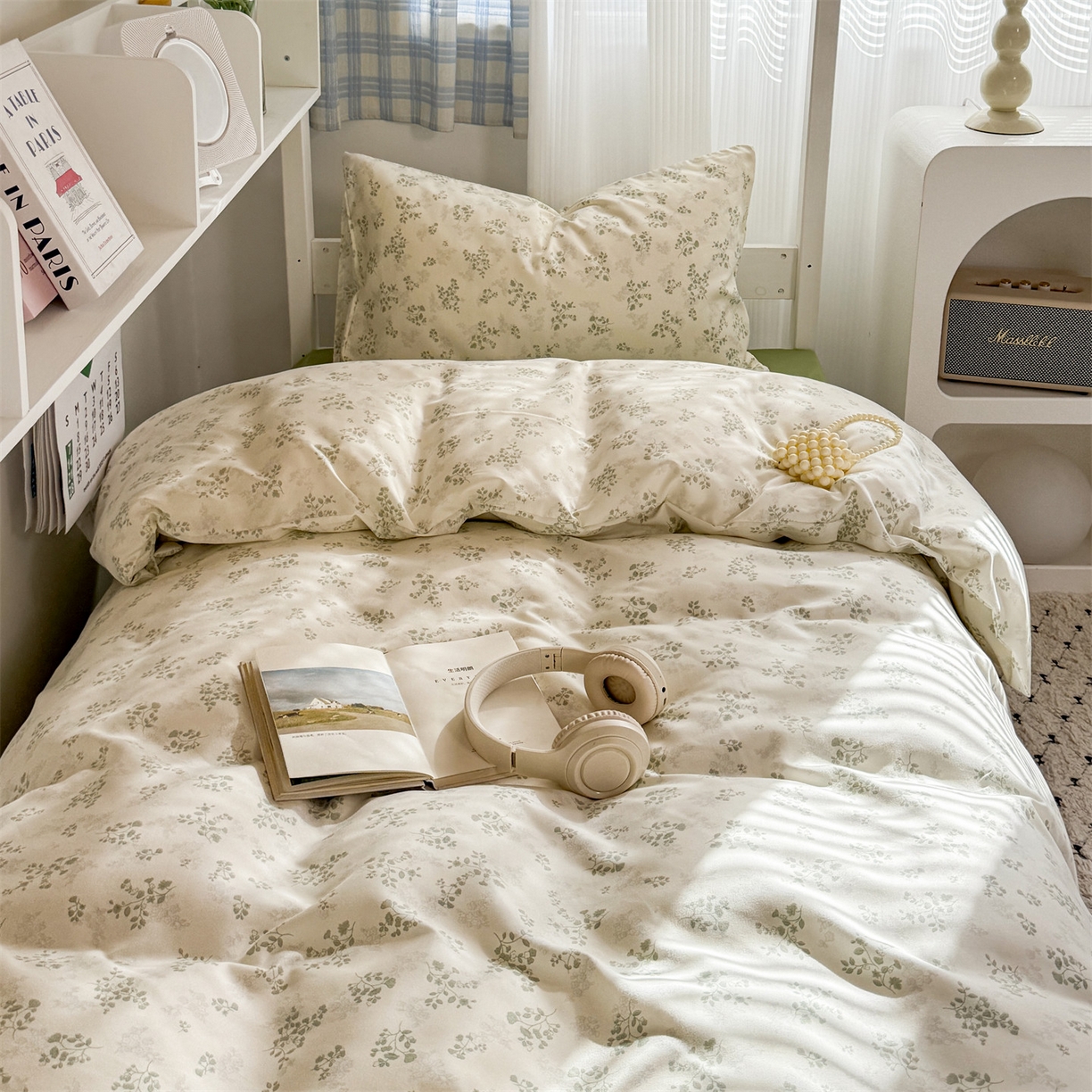 91家纺网 家纺一手货源 找家纺 多品家纺 2025新款水洗棉学生宿舍上下铺大礼包三件套六件套 翠微