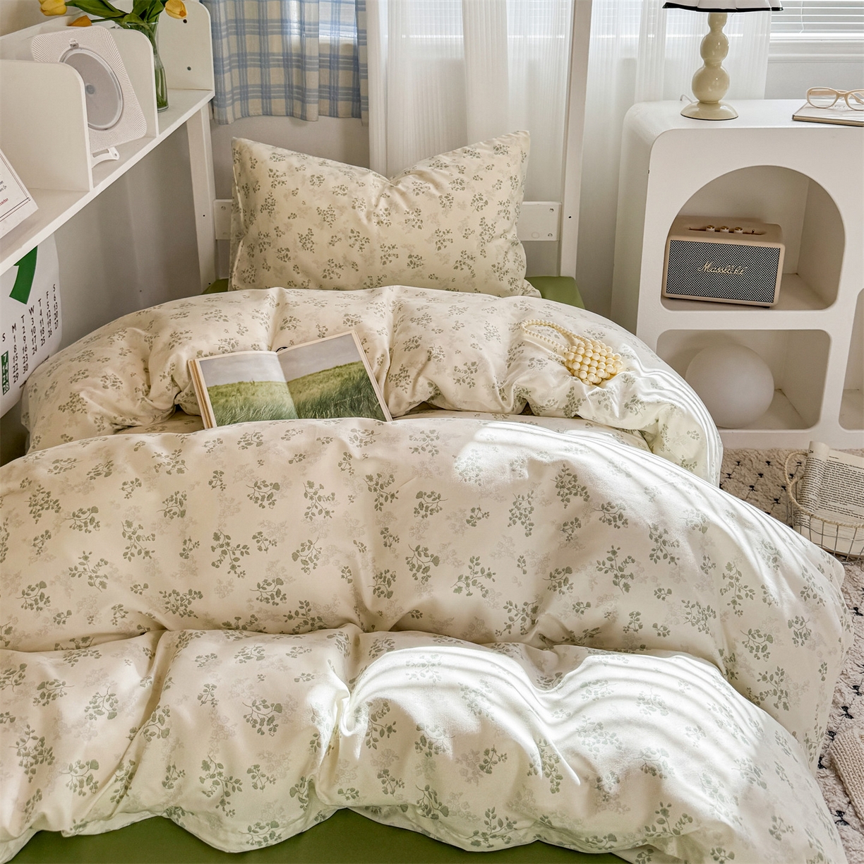 91家纺网 家纺一手货源 找家纺 多品家纺 2025新款水洗棉学生宿舍上下铺大礼包三件套六件套 翠微