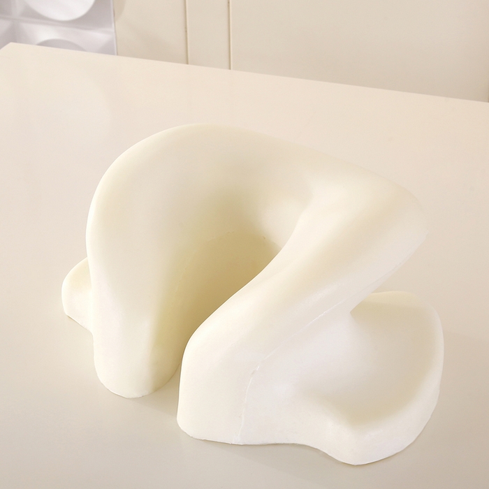 91家纺网 家纺一手货源 找家纺 永光家居 2025新款匠心蝴蝶U型凉感午睡枕 记忆棉趴睡枕午休枕（不供多多） 深海蓝