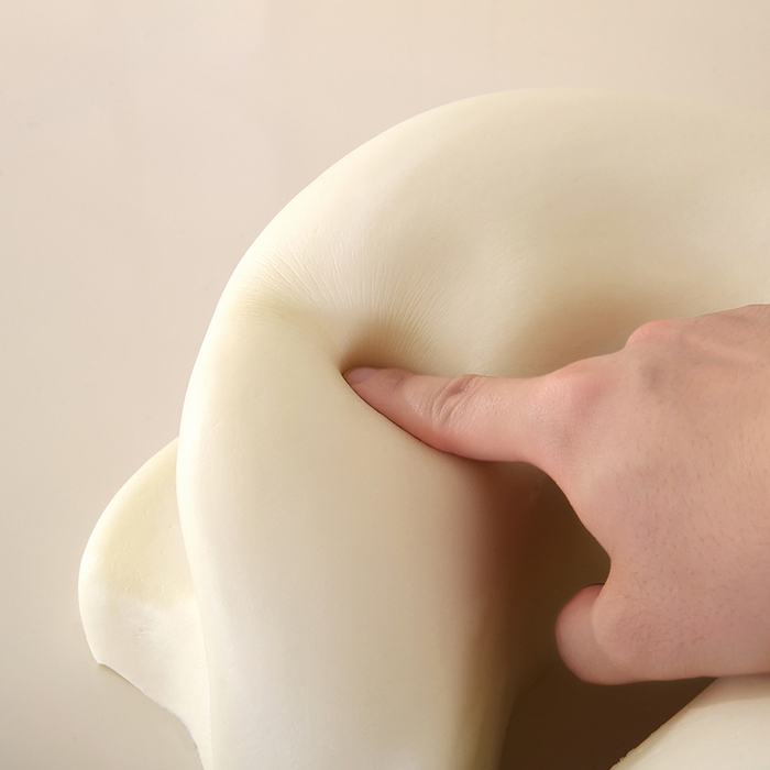 91家纺网 家纺一手货源 找家纺 永光家居 2025新款匠心蝴蝶U型凉感午睡枕 记忆棉趴睡枕午休枕（不供多多） 深海蓝