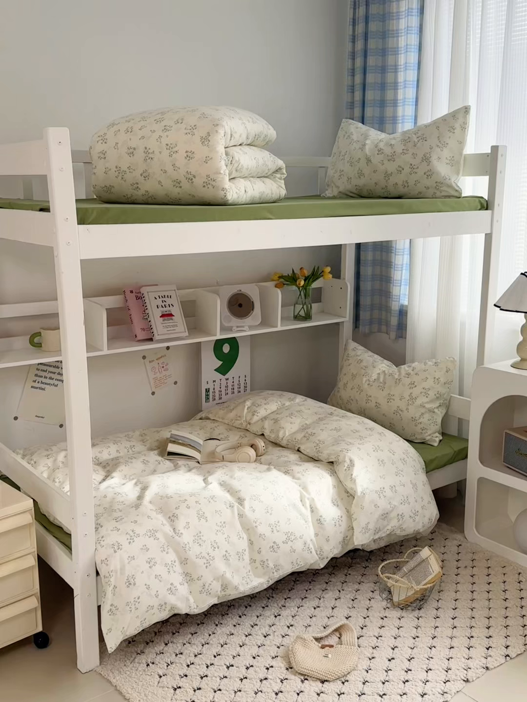 91家纺网 家纺一手货源 找家纺 多品家纺 2025新款水洗棉学生宿舍上下铺大礼包三件套六件套 翠微