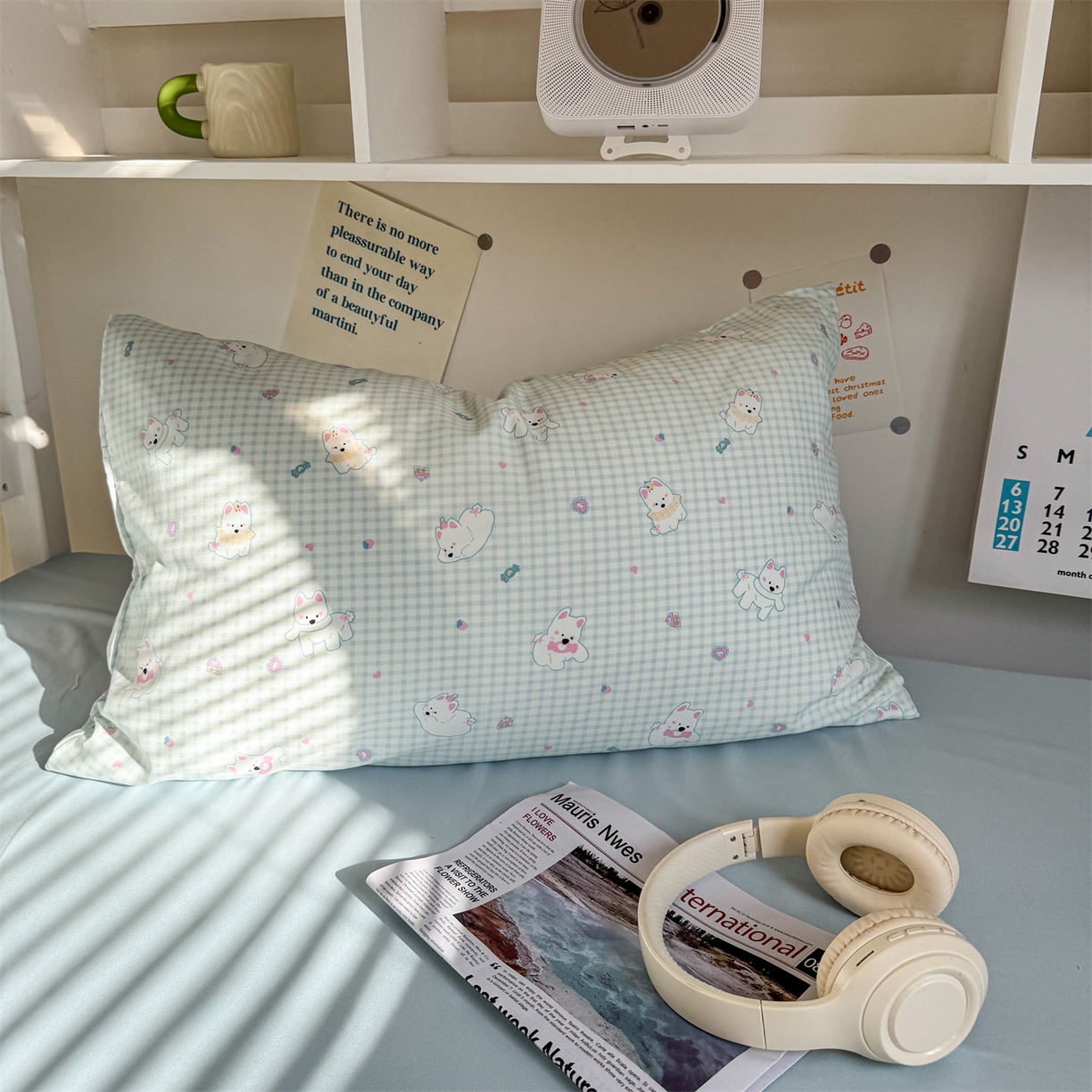 91家纺网 家纺一手货源 找家纺 多品家纺 2025新款水洗棉学生宿舍上下铺大礼包三件套六件套 可可狗