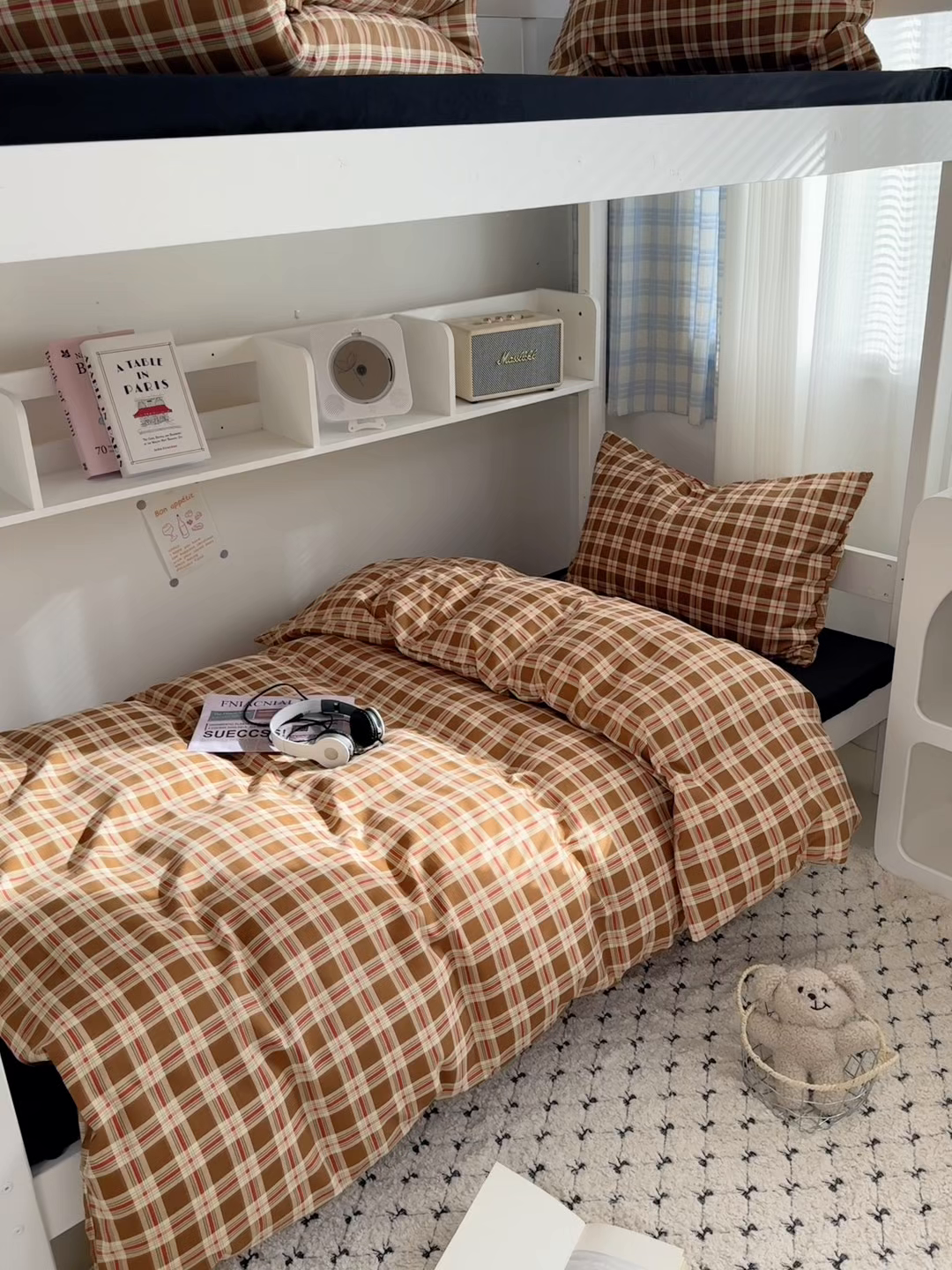 91家纺网 家纺一手货源 找家纺 多品家纺 2025新款水洗棉学生宿舍上下铺大礼包三件套六件套 时光黑