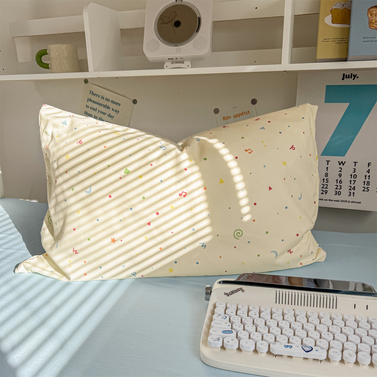 91家纺网 家纺一手货源 找家纺 多品家纺 2025新款水洗棉学生宿舍上下铺大礼包三件套六件套 芝士黄