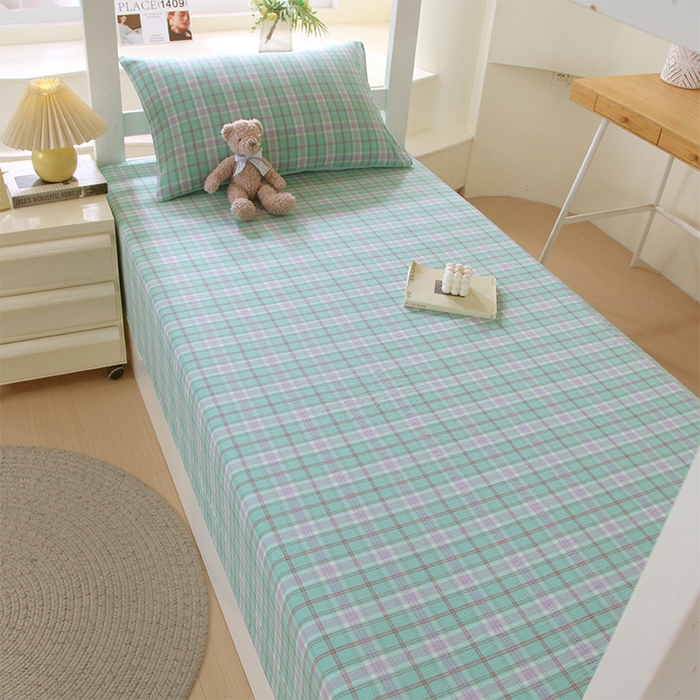 91家纺网 家纺一手货源 找家纺 春皖家纺 2025新款学生季全棉纯棉色织AB版水洗棉单品系列-单床单 床单单件 素雅-情调