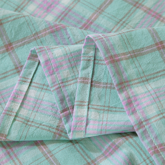 91家纺网 家纺一手货源 找家纺 春皖家纺 2025新款学生季全棉纯棉色织AB版水洗棉单品系列-单床单 床单单件 素雅-情调