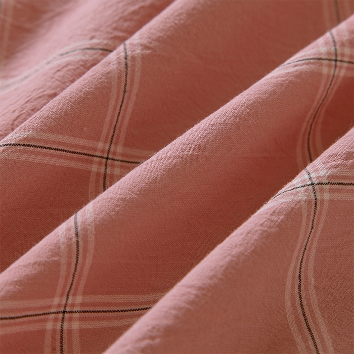 91家纺网 家纺一手货源 找家纺 春皖家纺 2025新款学生季全棉纯棉色织AB版水洗棉单品系列-单床单 床单单件 素雅-韵粉