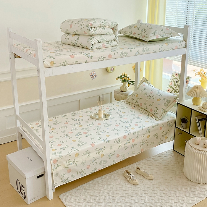 91家纺网 家纺一手货源 找家纺 （总）春皖家纺 2025新款学生季全棉纯棉13070印花单床单 床单单件