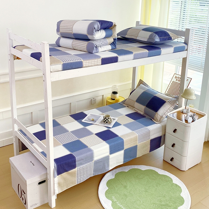 91家纺网 家纺一手货源 找家纺 （总）春皖家纺 2025新款学生季全棉纯棉13070印花单床单 床单单件