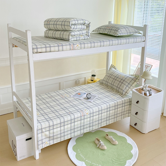 91家纺网 家纺一手货源 找家纺 （总）春皖家纺 2025新款学生季全棉纯棉13070印花单床单 床单单件