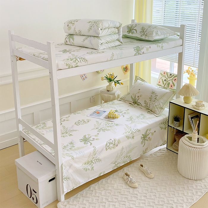 91家纺网 家纺一手货源 找家纺 （总）春皖家纺 2025新款学生季全棉纯棉13070印花单床单 床单单件