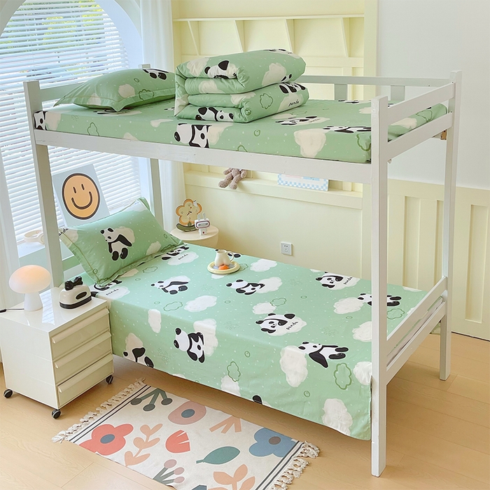 91家纺网 家纺一手货源 找家纺 （总）春皖家纺 2025新款学生季全棉纯棉13070印花单床单 床单单件