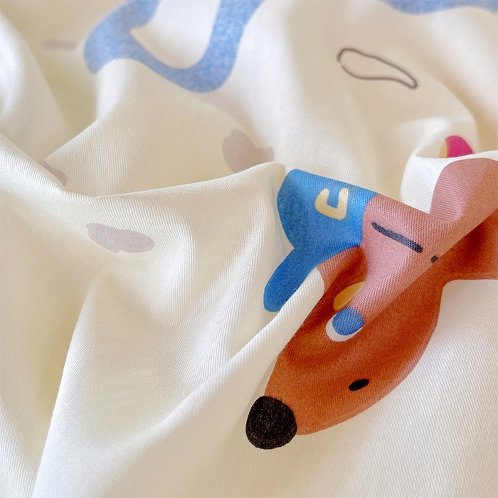 91家纺网 家纺一手货源 找家纺 春皖家纺 2025新款学生季全棉纯棉13070印花单床单 床单单件 奔赴幸福