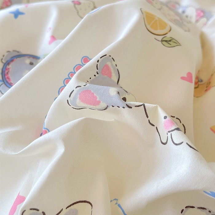 91家纺网 家纺一手货源 找家纺 春皖家纺 2025新款学生季全棉纯棉13070印花单床单 床单单件 萌韵瑞宝